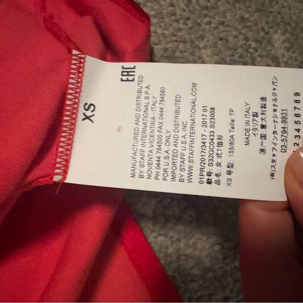 MM6 Maison Martin Margiela Red and White Kids Shirt - Picture 4 of 5